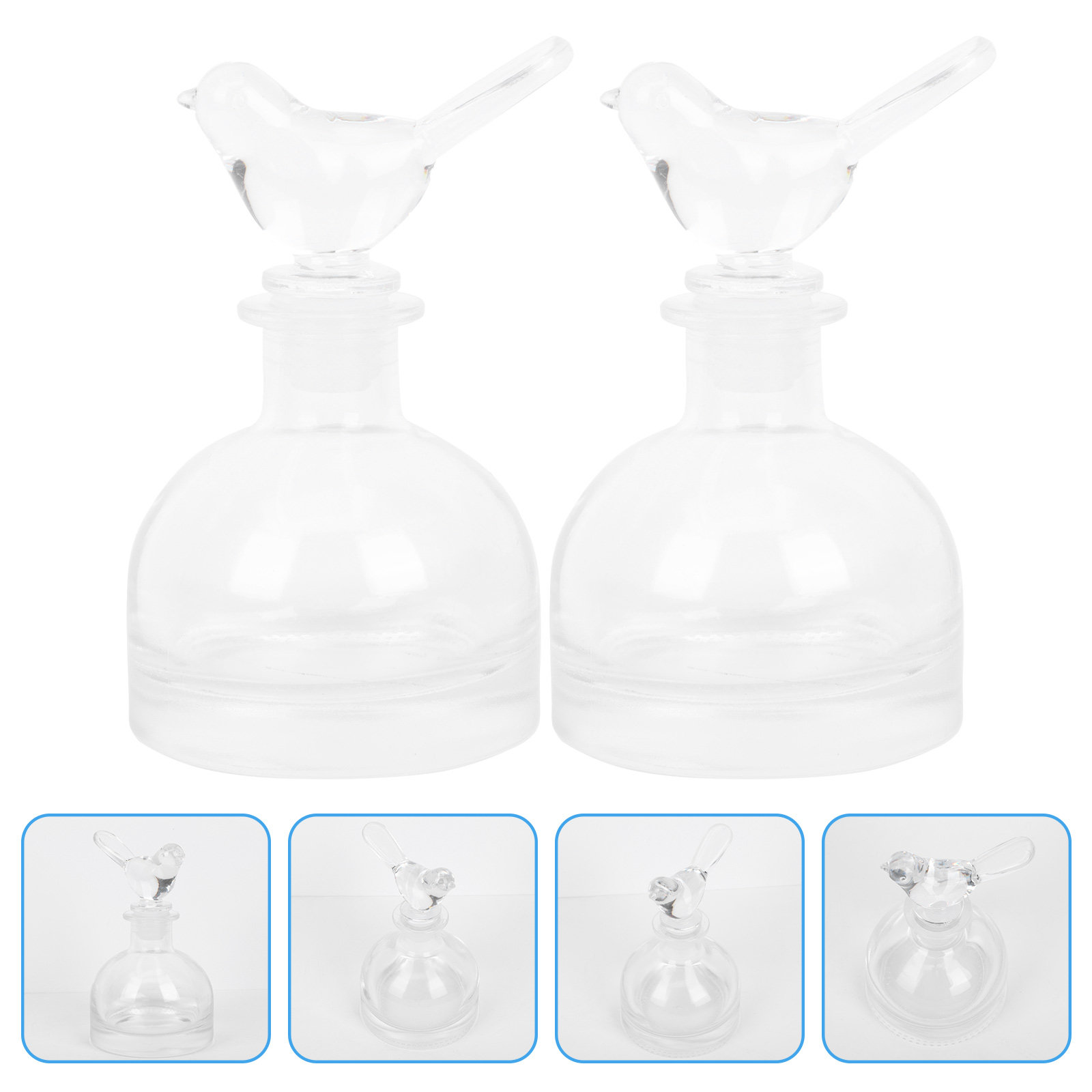 2Pcs Glass Perfume Bottles Pre - Home Fragrance Bottle ulasan dan harga