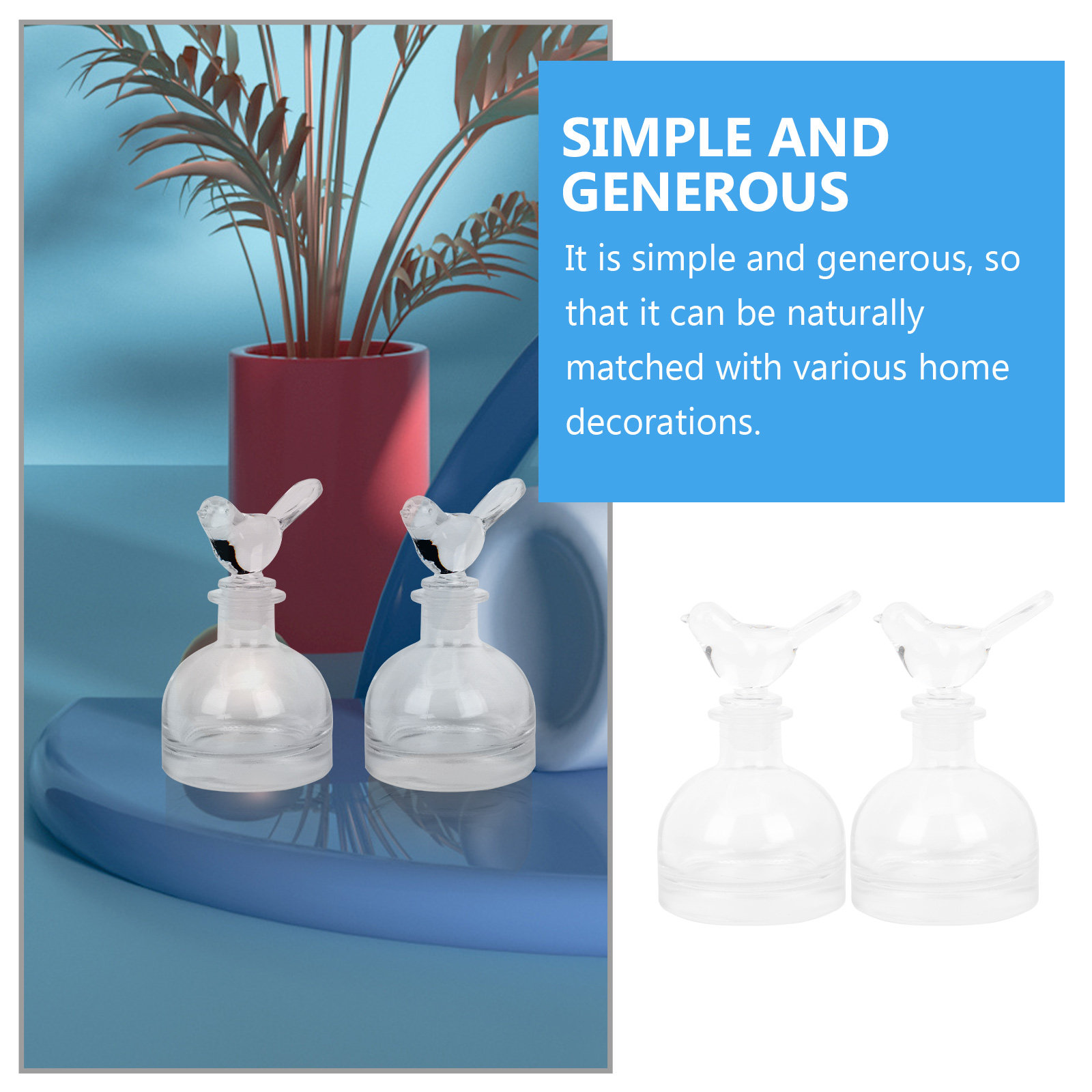 2Pcs Glass Perfume Bottles Pre - Home Fragrance Bottle ulasan dan harga