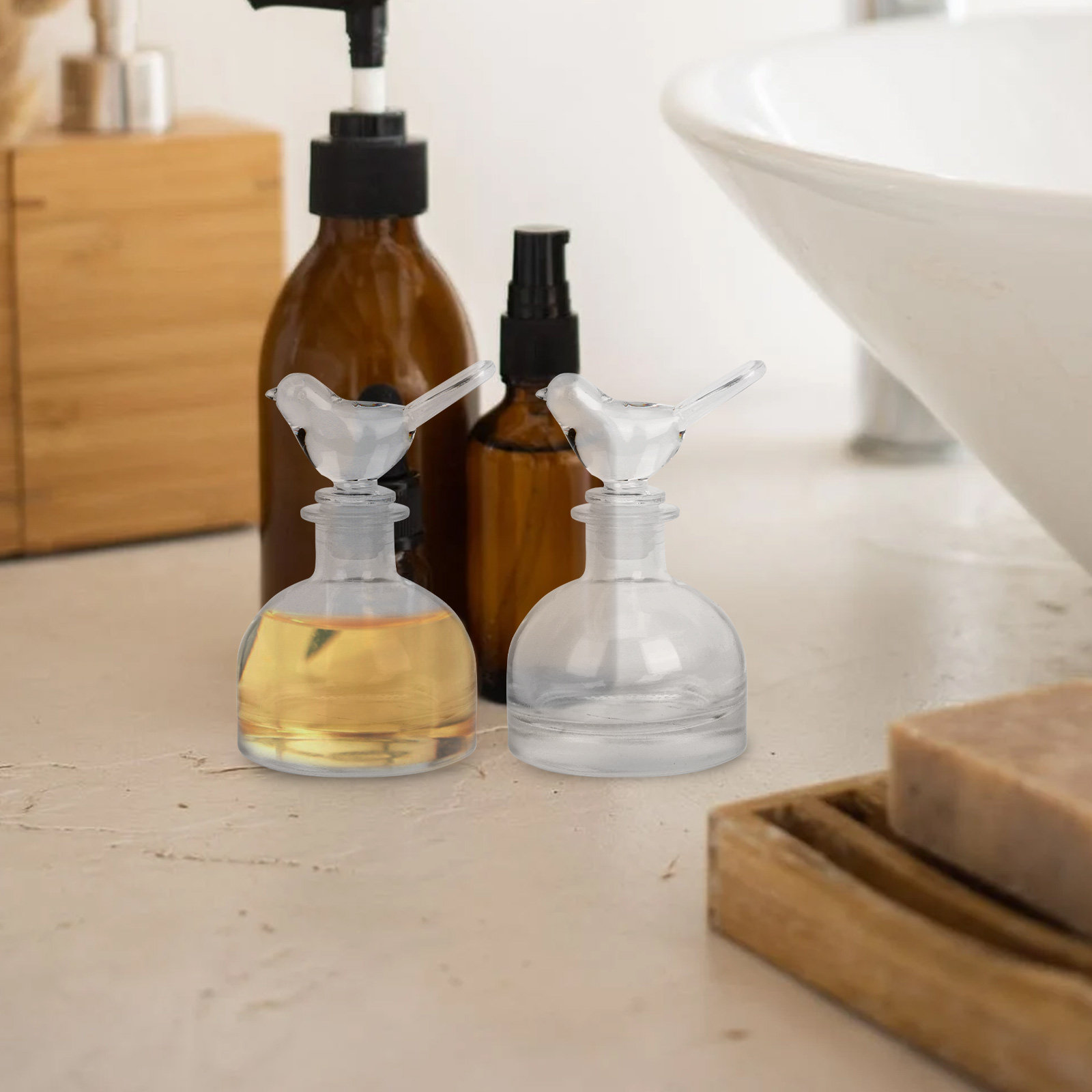 2Pcs Glass Perfume Bottles Pre - Home Fragrance Bottle ulasan dan harga